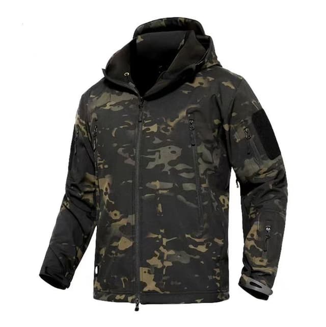 Camouflage soft shell jacket